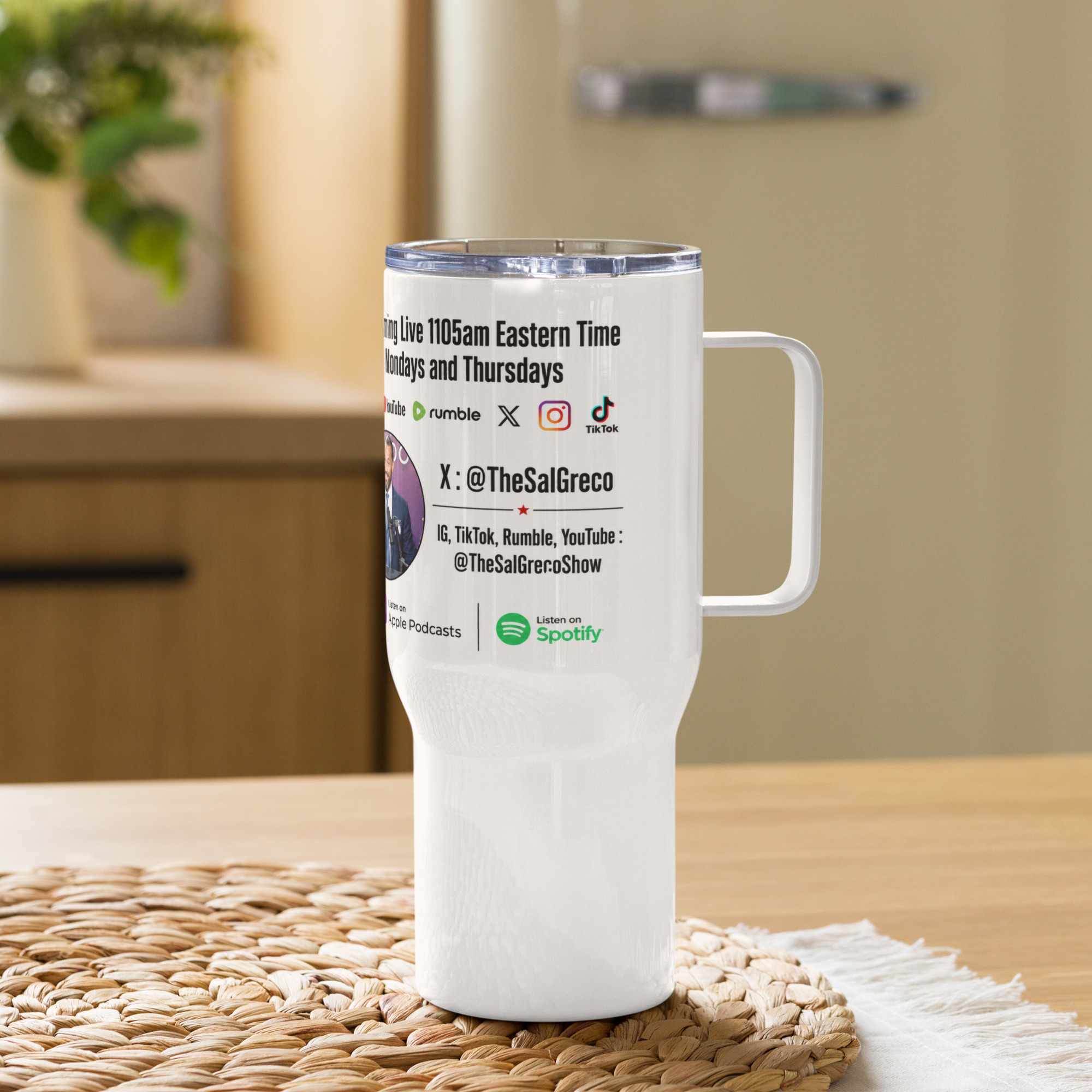 The Sal Greco Show Travel mug with a handle - Image 3