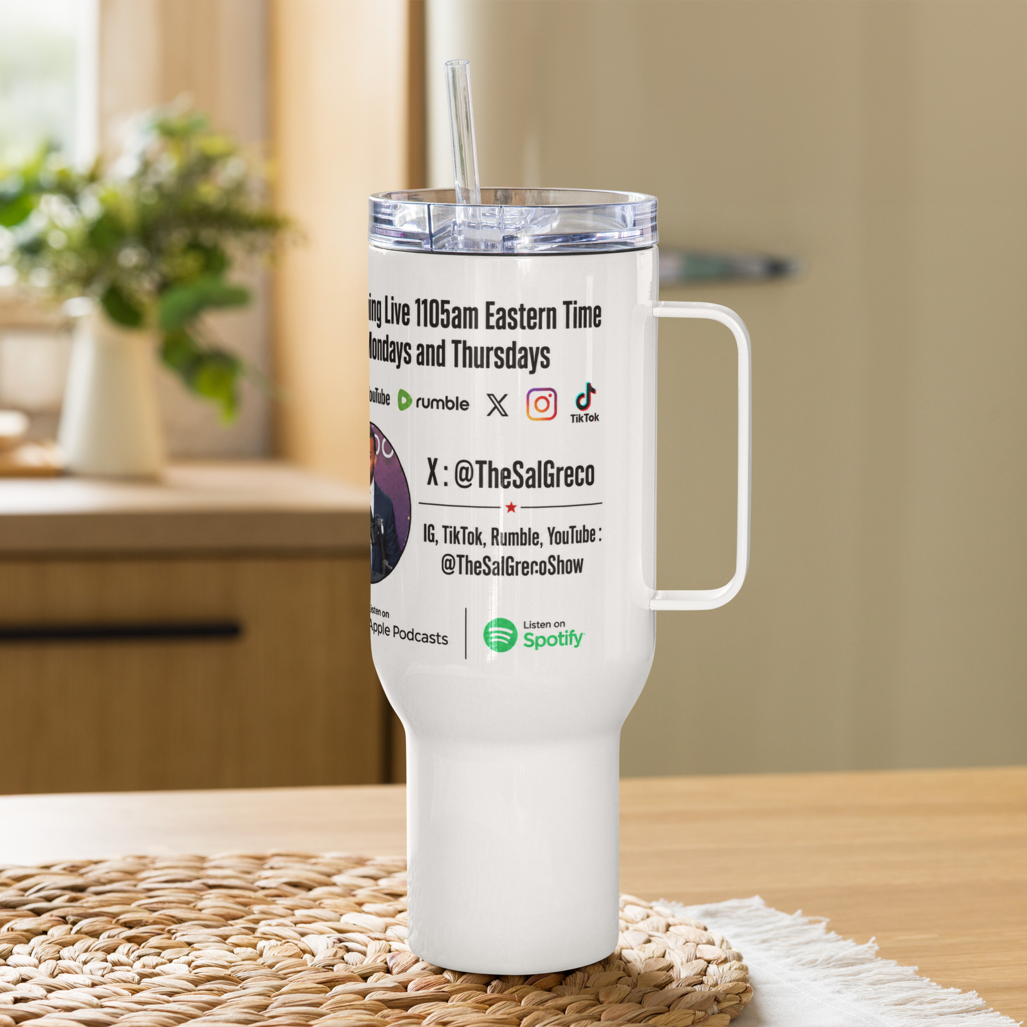 The Sal Greco Show Travel mug with a handle - Image 5