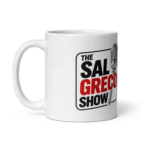 The Sal Greco Show White glossy mug