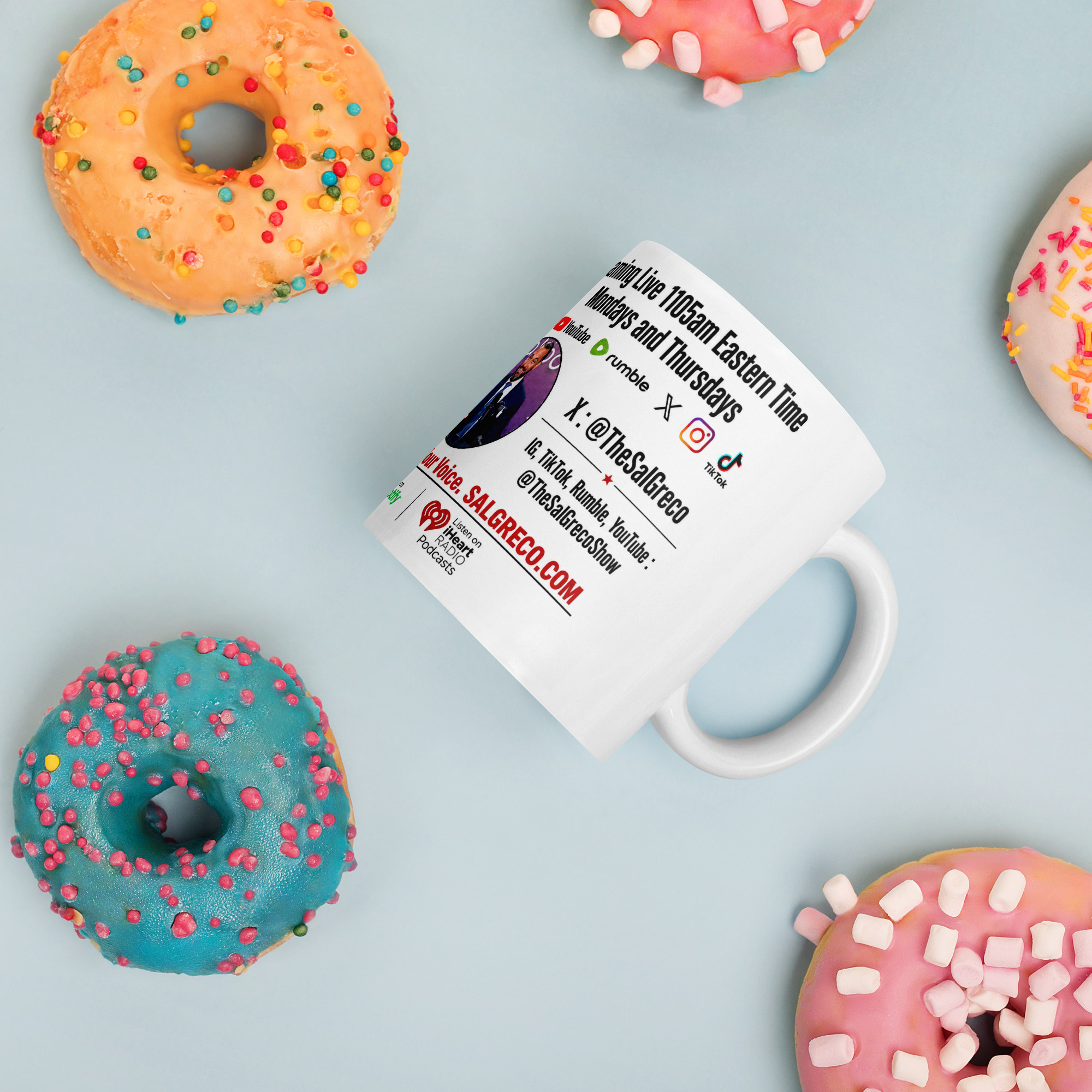 The Sal Greco Show White glossy mug - Image 10