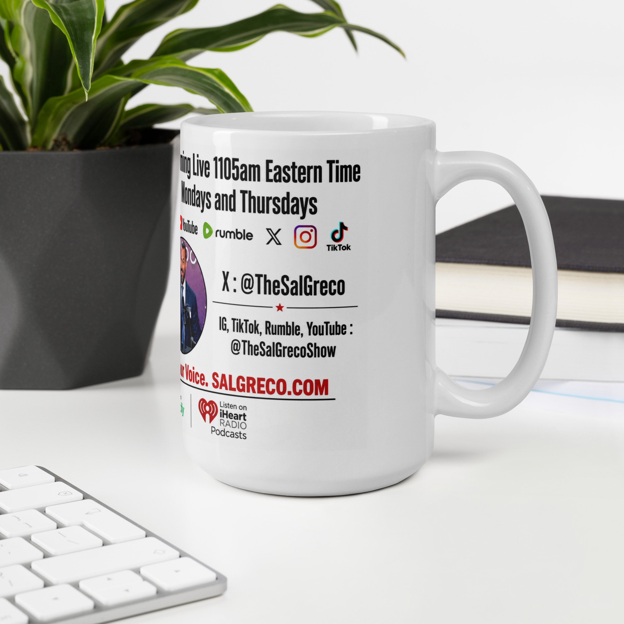 The Sal Greco Show White glossy mug - Image 14